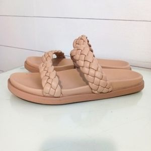 Braided nude slides